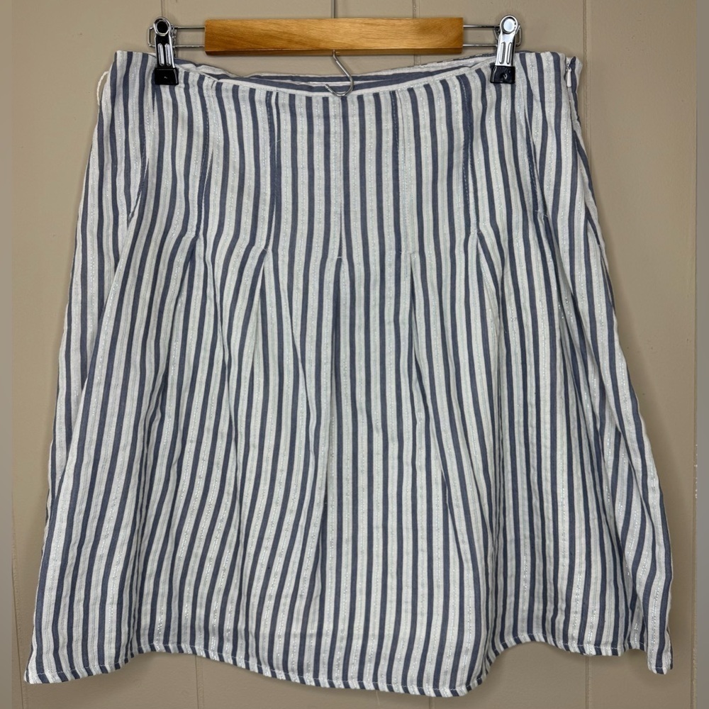 VTG Y2K Low Rise Line Cotton Metallic Old Navy Lined Skirt Women Size 12